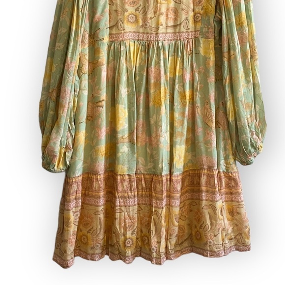 NWT Spell And the Gypsy Butterfly Boho Tunic Dress, Size M, Botanical pastel - Picture 8 of 15